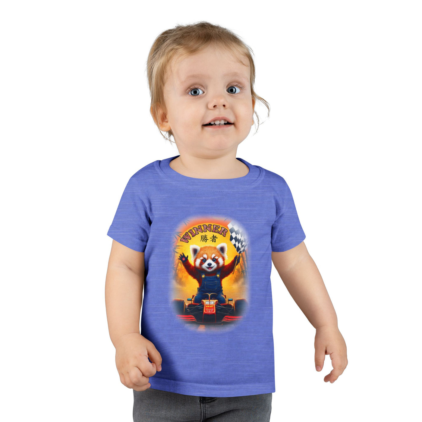 Playful red Panda Driving Toddler T-Shirt | Cute Kids Graphic Tee for Fun Adventures