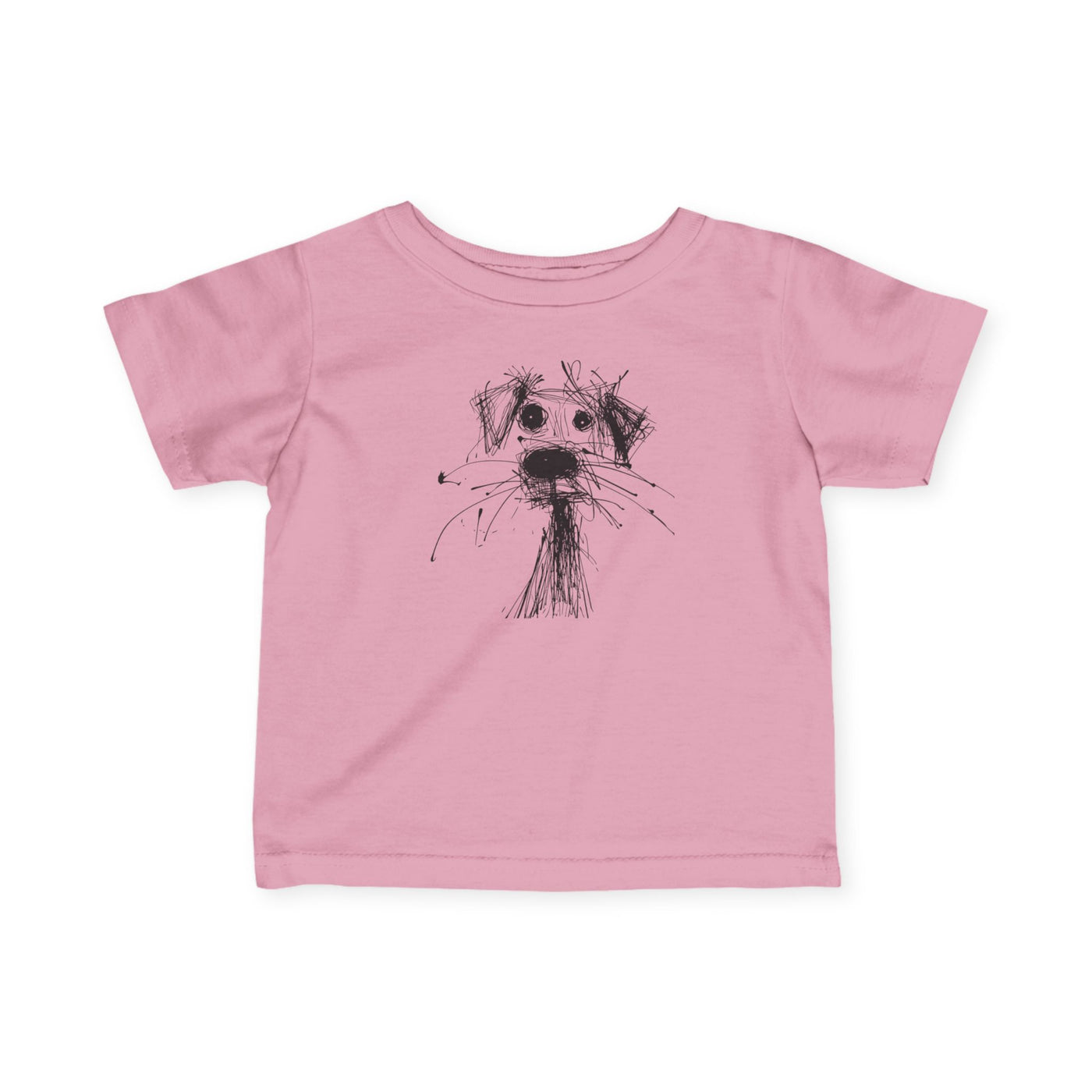 Cute Dog Illustration Infant Tee, Baby Apparel,