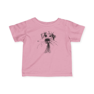Cute Dog Illustration Infant Tee, Baby Apparel,