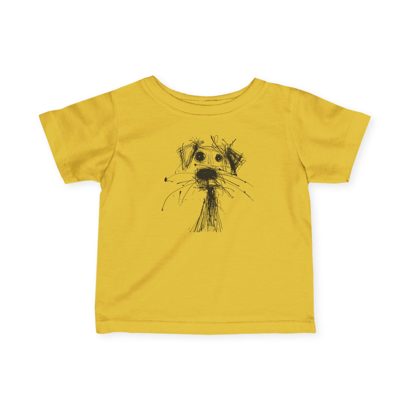 Cute Dog Illustration Infant Tee, Baby Apparel,