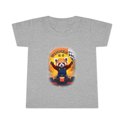 Playful red Panda Driving Toddler T-Shirt | Cute Kids Graphic Tee for Fun Adventures