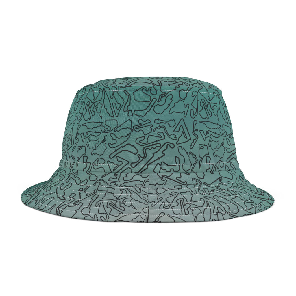 Teal grey Track Camo bucket hat , Festival Fashion, Gift for Fashion Lovers, AOP Design