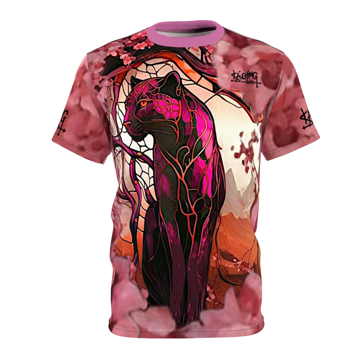 Pink Panther, stainglass insired Unisex Tee