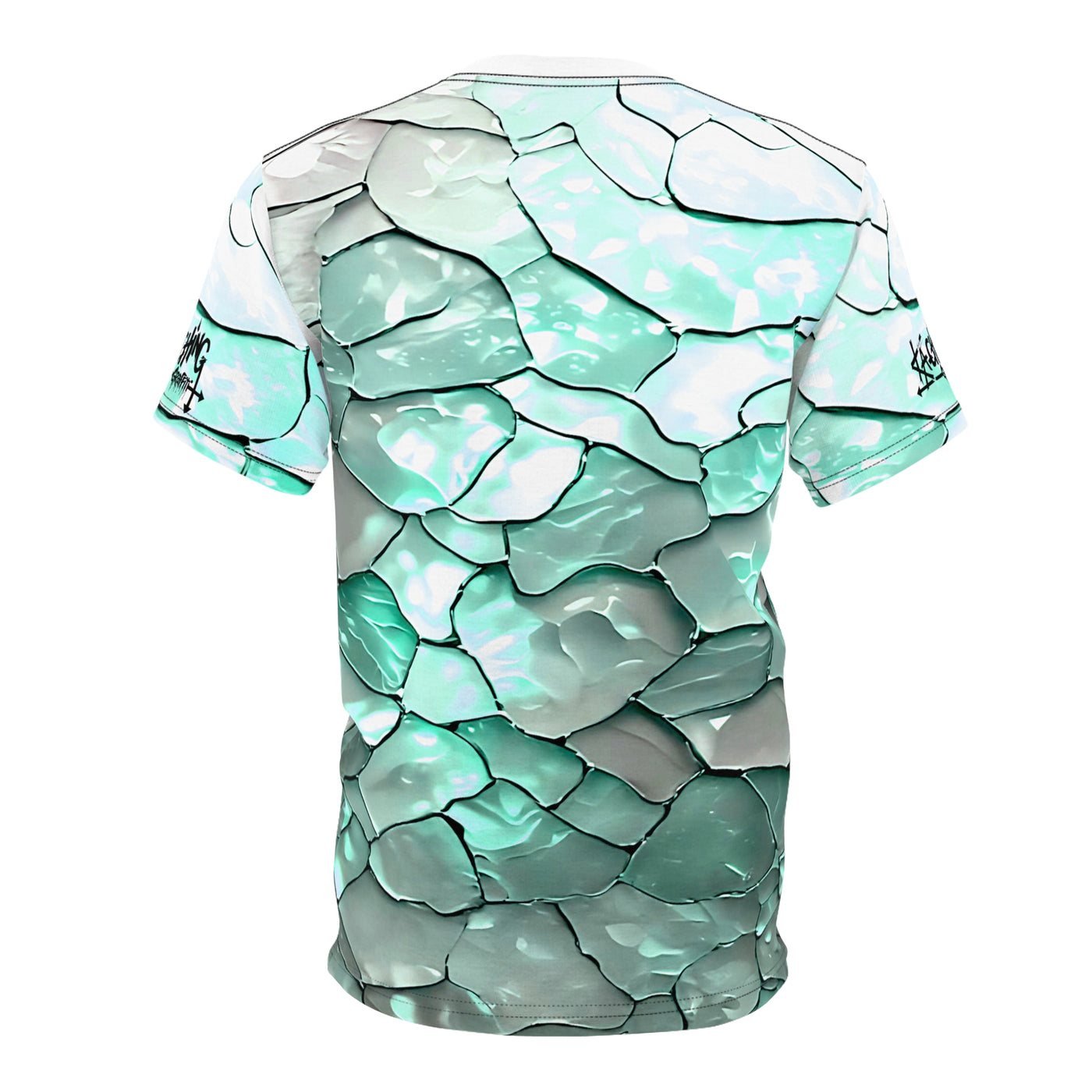 Crazy green stainglass Unisex Tee