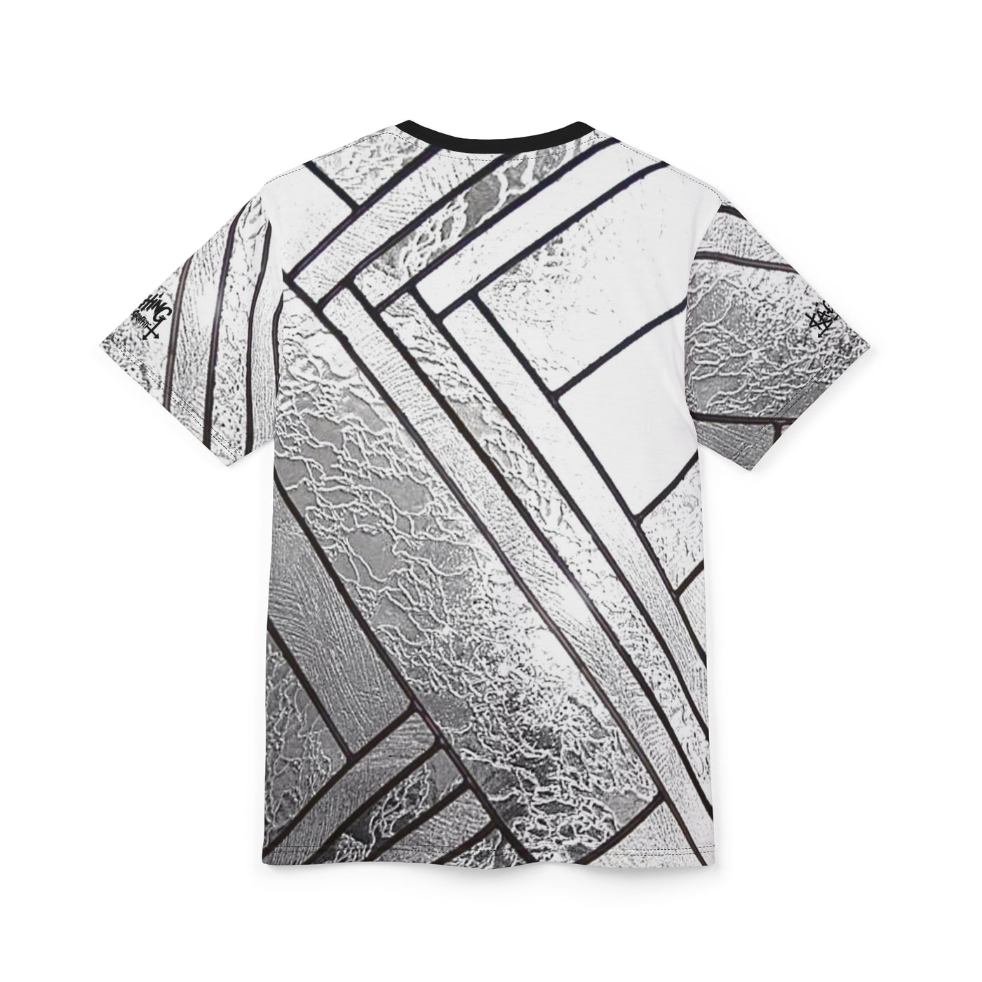 Metallic Glass stainglass Unisex Tee silver