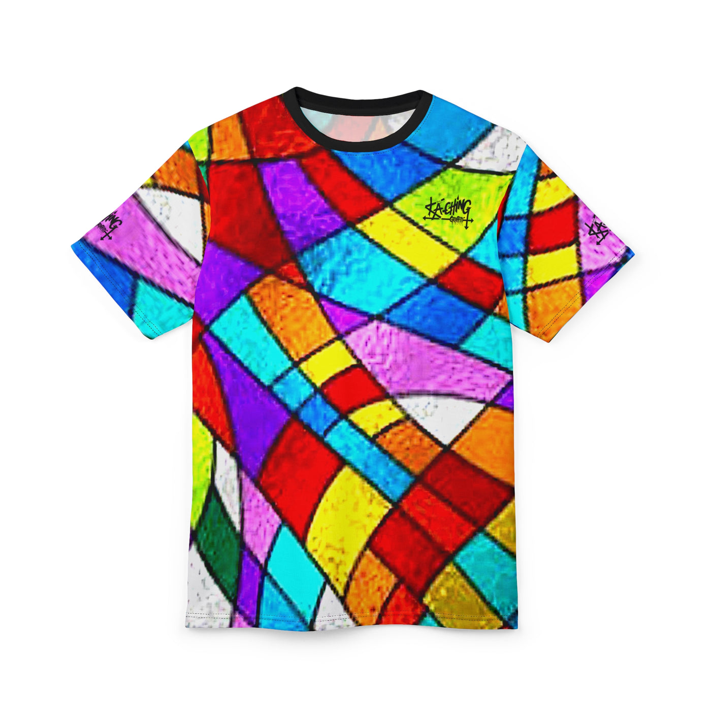 Bold colour Glass Brick stainglass Unisex Tee
