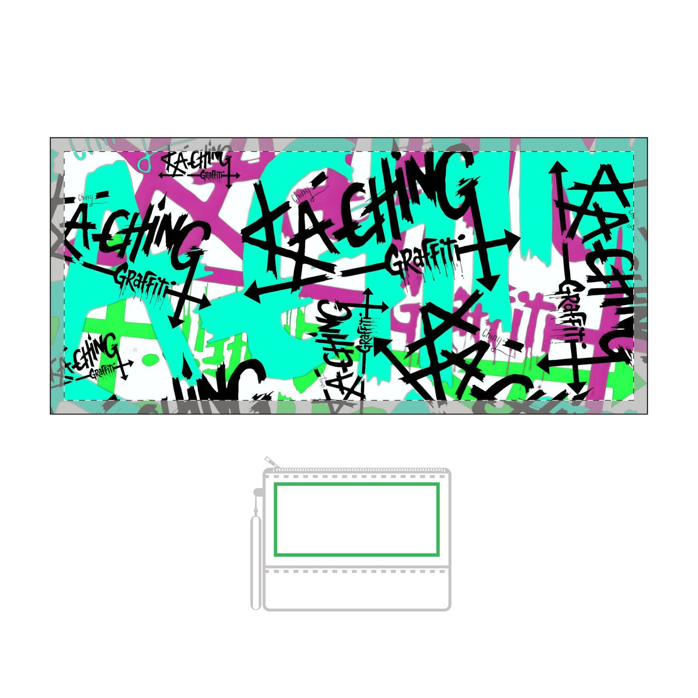 Color-Changing Ka-Ching pencil case, Graffiti Style  04