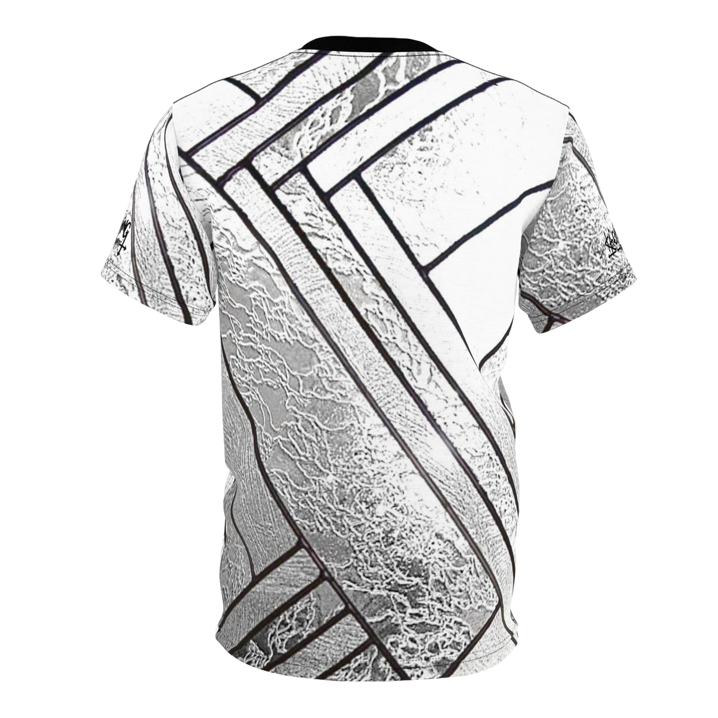 Metallic Glass stainglass Unisex Tee silver