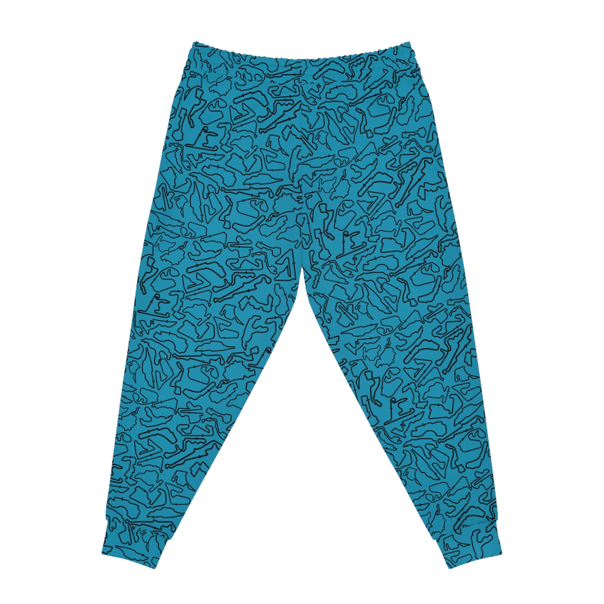 Black Teal Track Camo unisex Joggers, Casual Lounge
