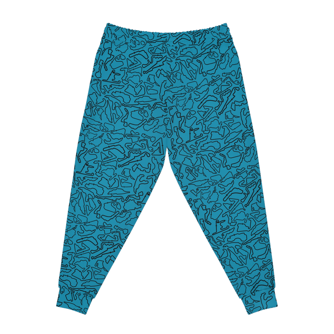 Black Teal Track Camo unisex Joggers, Casual Lounge