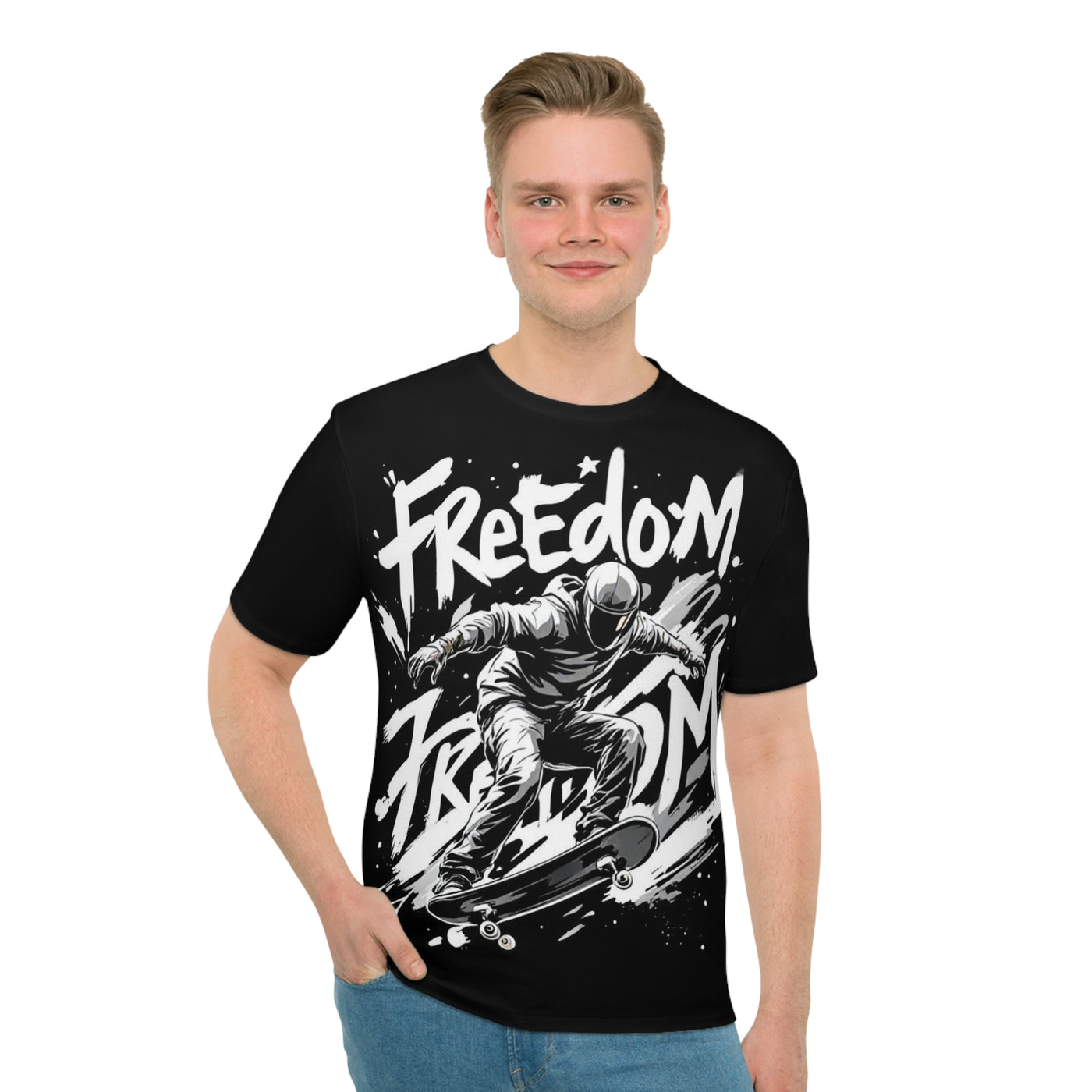 Freedom Unisex Skate park Graphic Tee,
