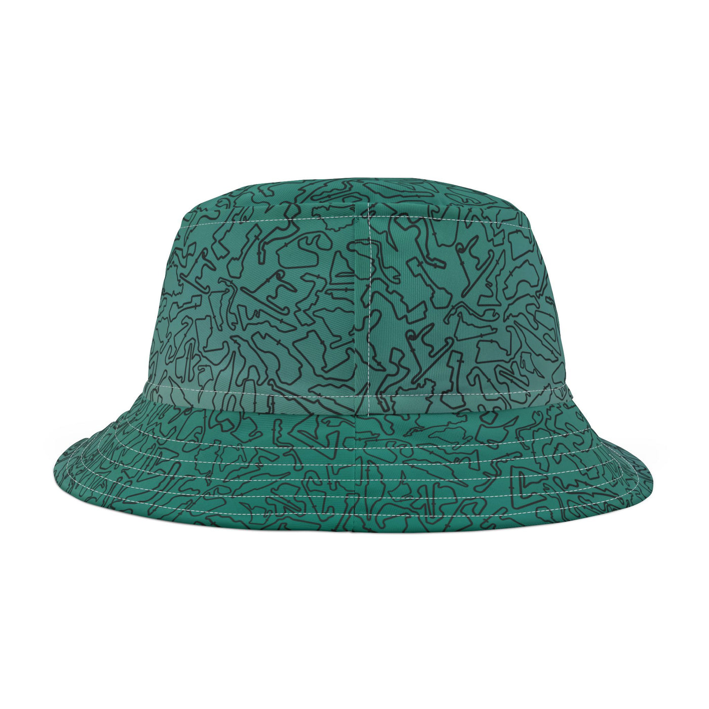 Teal grey Track Camo bucket hat , Festival Fashion, Gift for Fashion Lovers, AOP Design