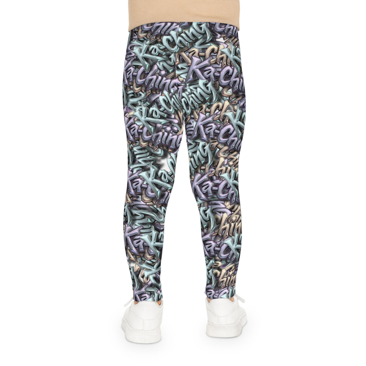 Ching Print Leggings, Playful Activewear, Fashionable, Gift for Kids