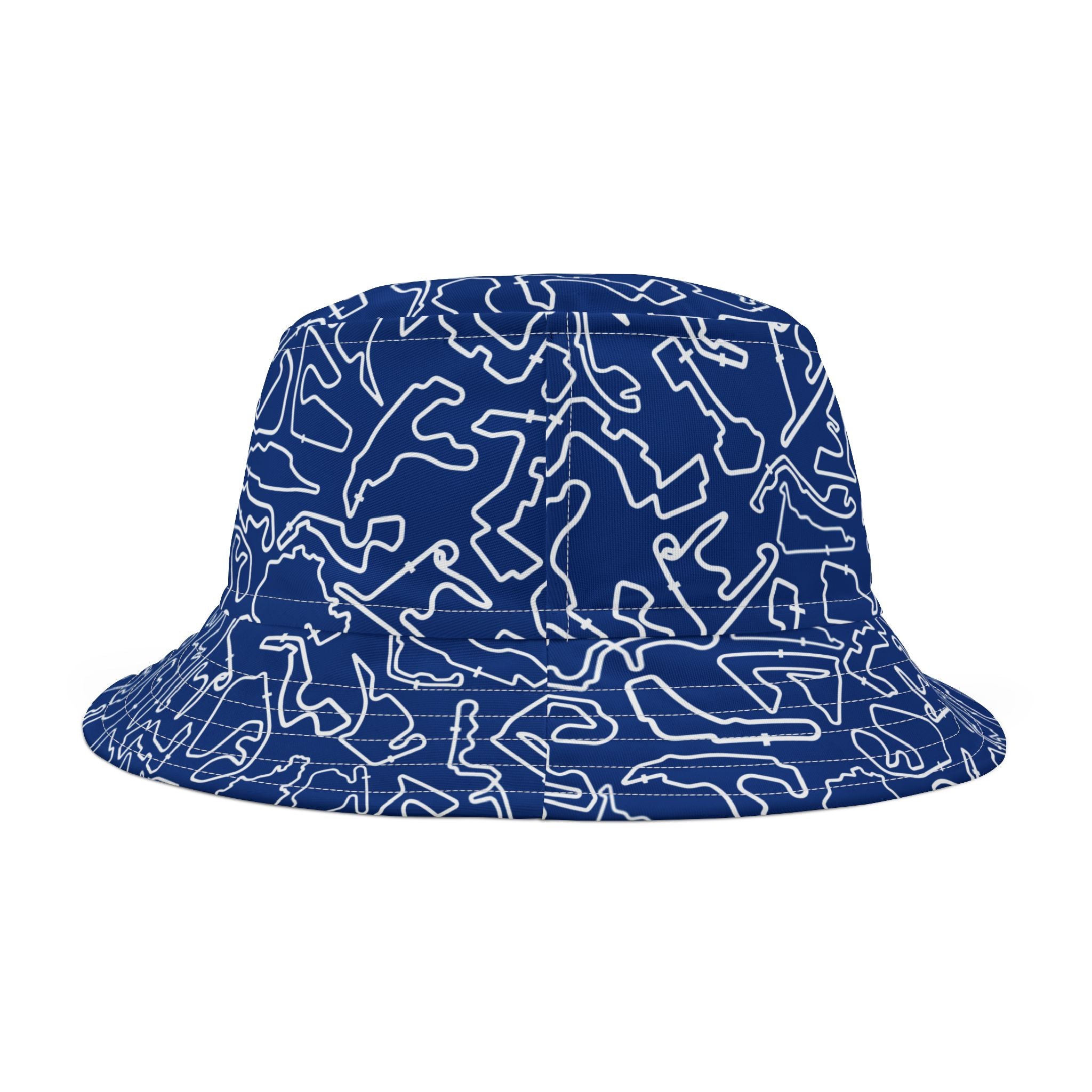 White Blue Track Camo bucket hat , Festival Fashion, Gift for Fashion Lovers, AOP Design