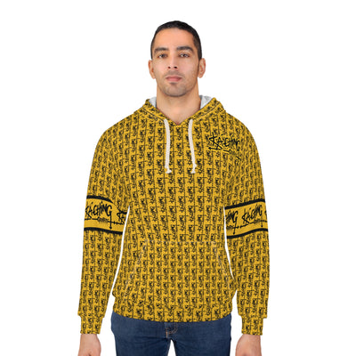 Ka-Ching Graffiti Yellow Hoodie - Unisex Pullover, Streetwear Fashion, Casualwear, Unique Graphic Sweatshirt, Gift for Creative Souls