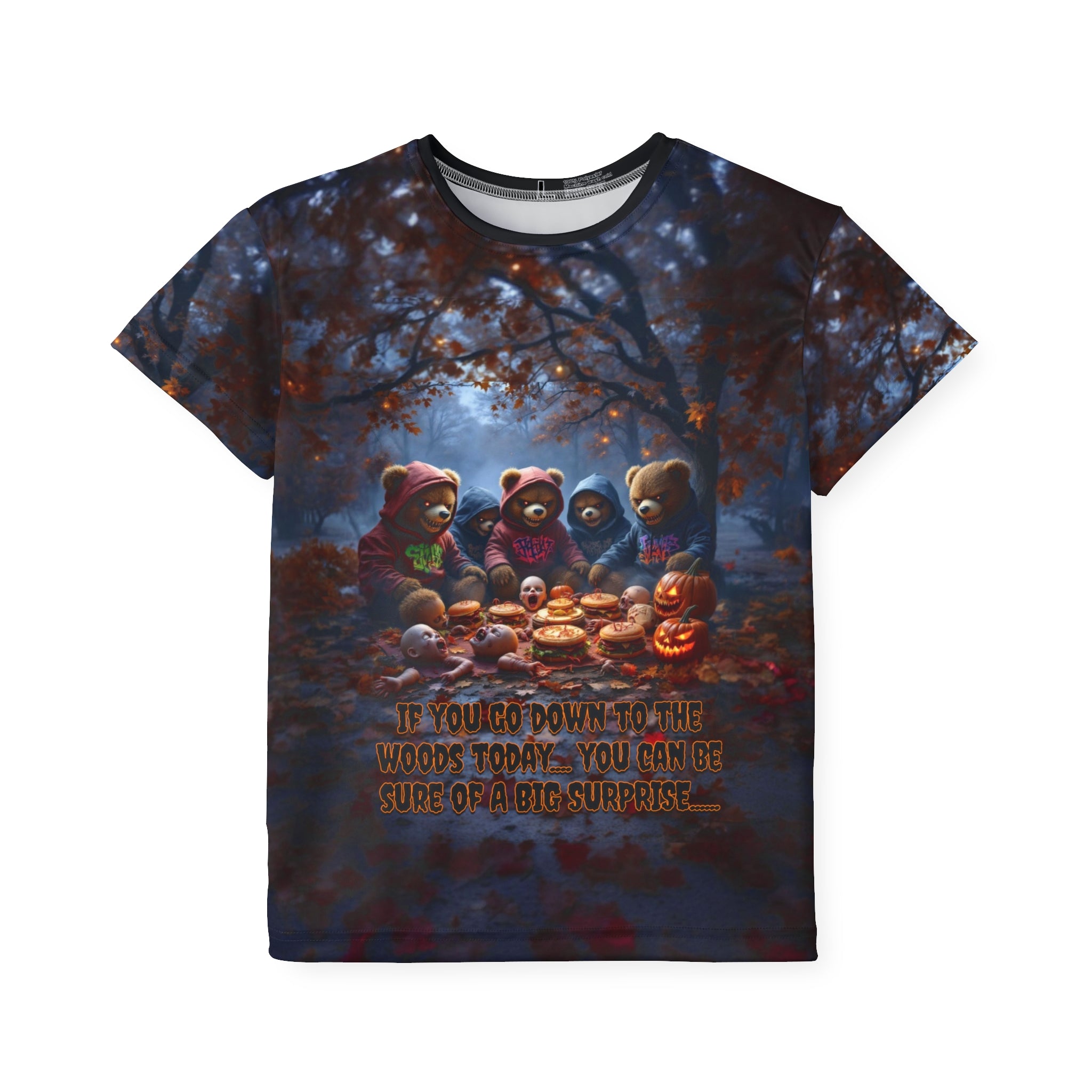 if you go down to the woods today unisex kids Tee