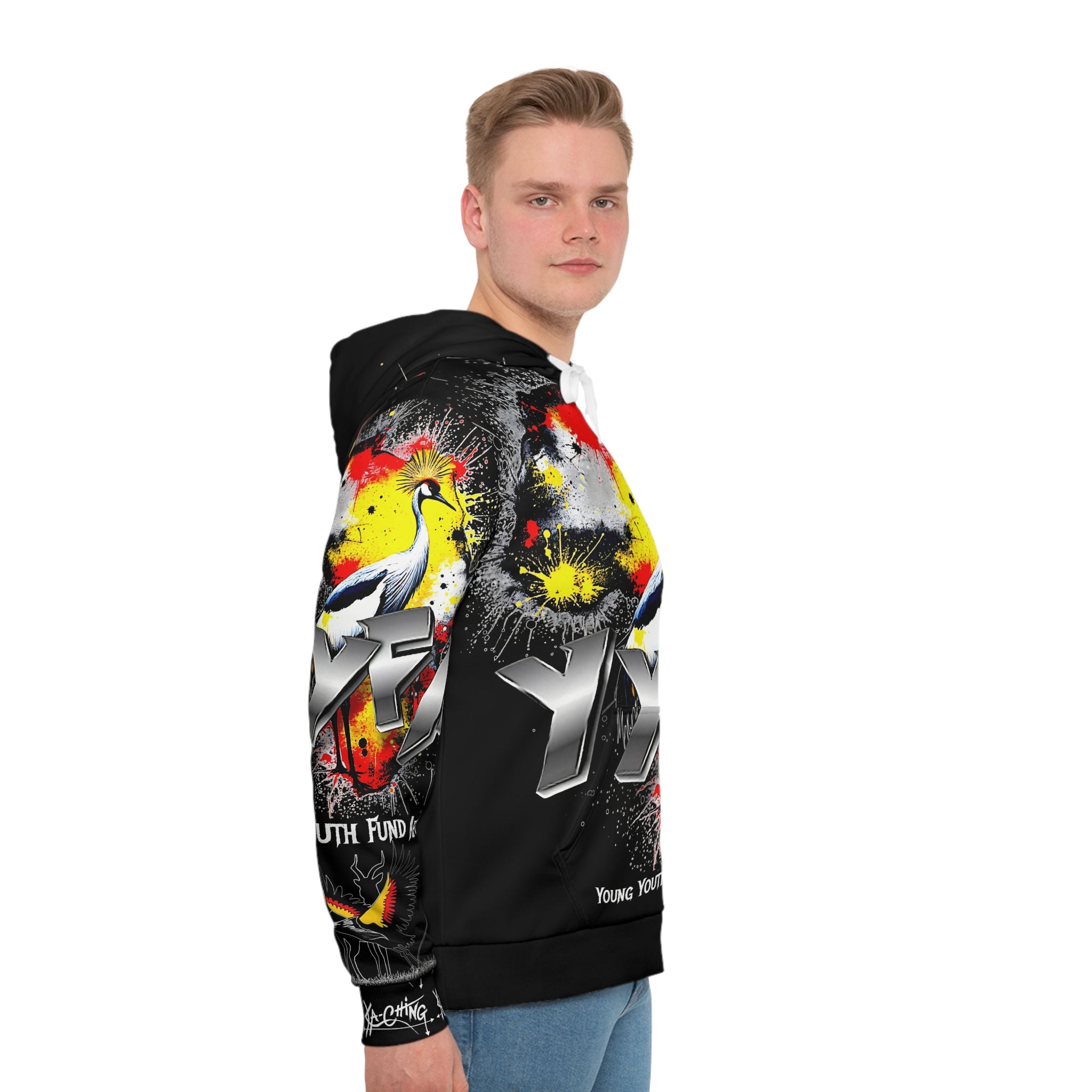 YYFA Youth Fund Africa Graphic Hoodie – Bold African Crest Streetwear