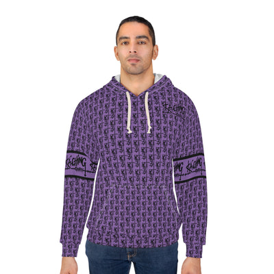 Ka-Ching Graffiti Purple Hoodie - Unisex Pullover, Streetwear Fashion, Casualwear, Unique Graphic Sweatshirt, Gift for Creative Souls