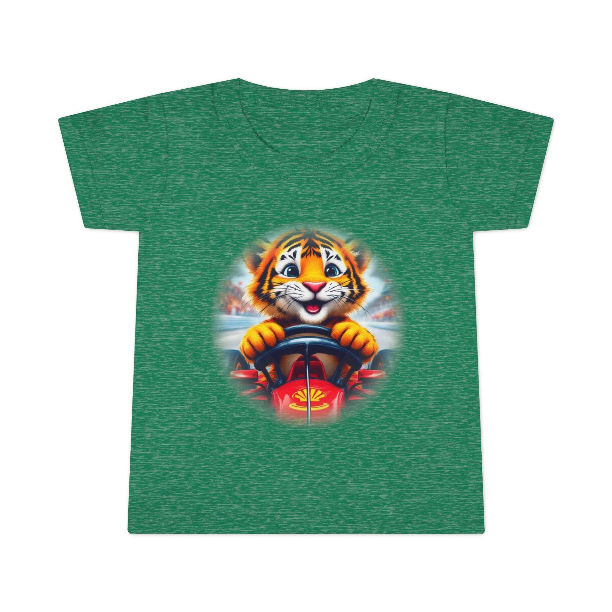 Playful Tiger Driving Toddler T-Shirt | Cute Kids Graphic Tee for Fun Adventures