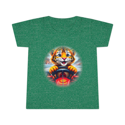 Playful Tiger Driving Toddler T-Shirt | Cute Kids Graphic Tee for Fun Adventures