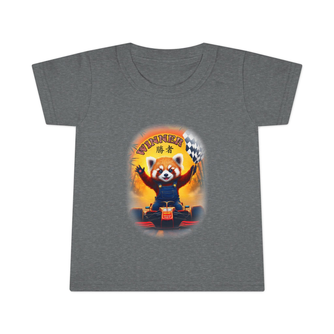 Playful red Panda Driving Toddler T-Shirt | Cute Kids Graphic Tee for Fun Adventures