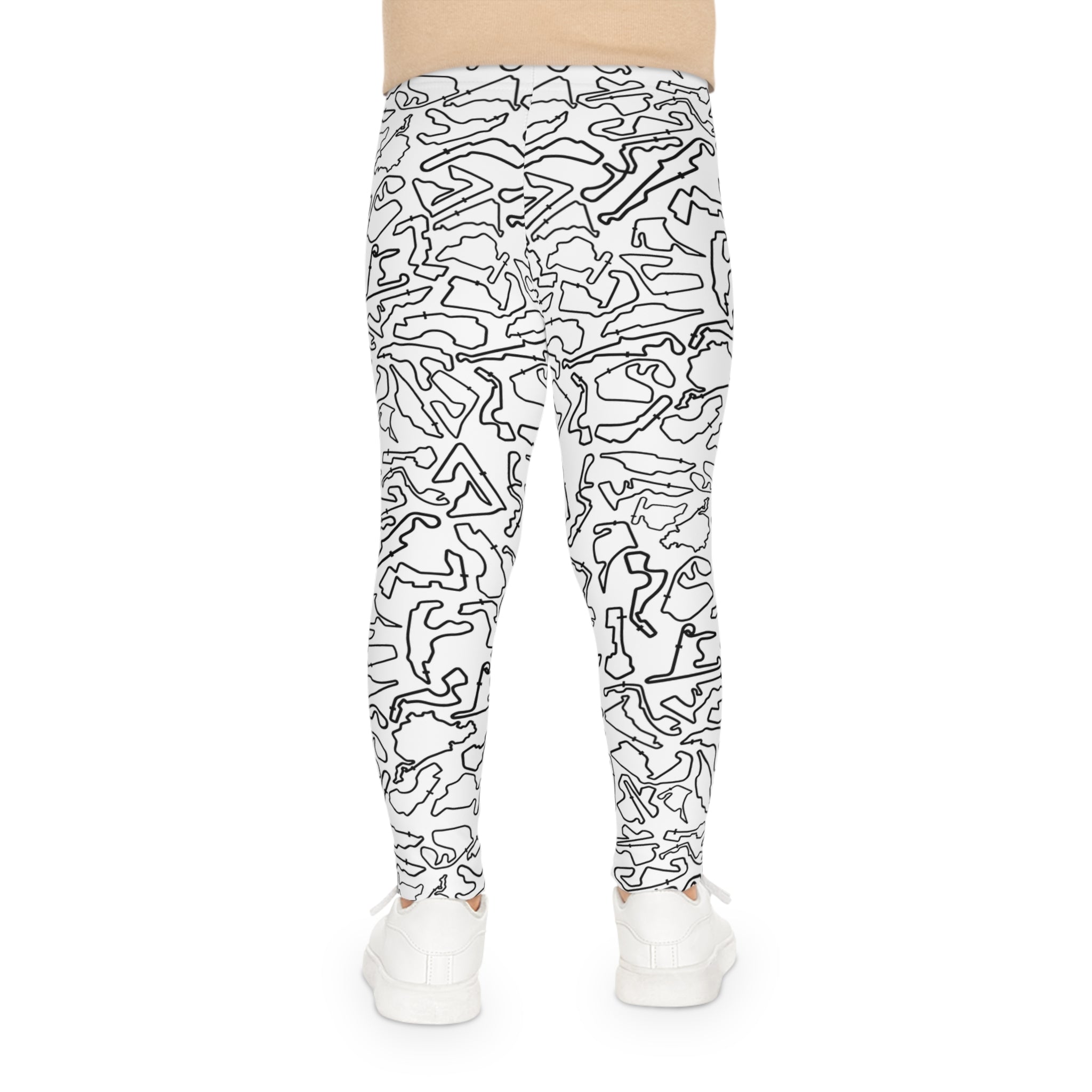 Black White Track print kids Leggings, Activewear, Fashionable
