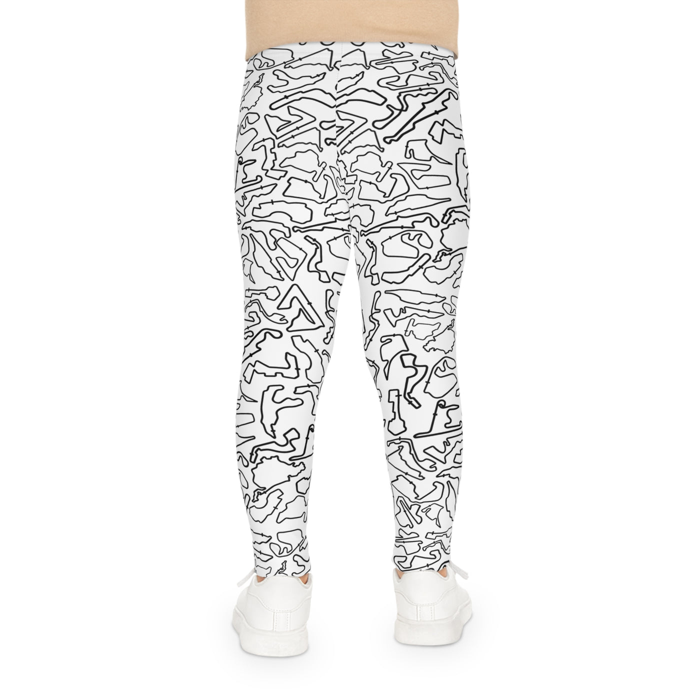 Black White Track print kids Leggings, Activewear, Fashionable