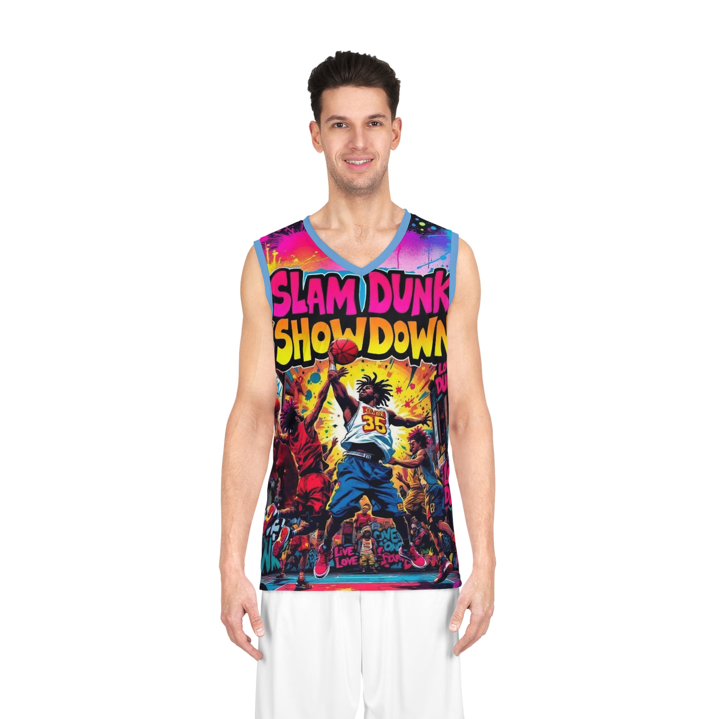 Ka-Ching Vibrant Basketball Tank Jersey 4, Cool Sports Apparel, Funky Athletic Wear, Unique Gift for Sports Lovers, Streetwear Style