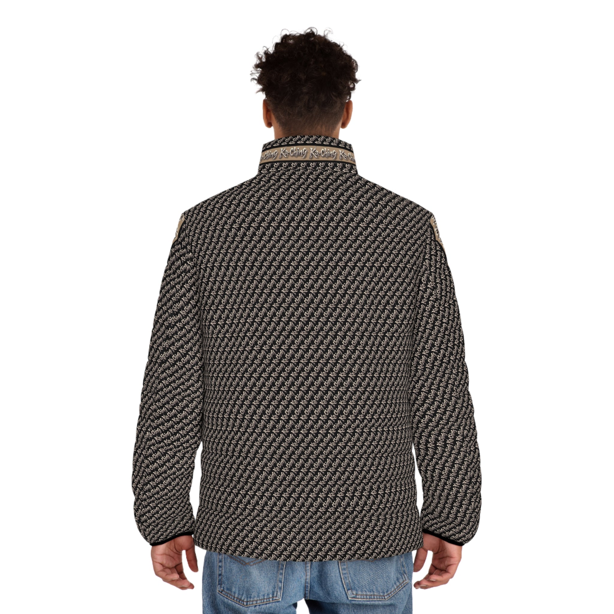 Ka-Ching Tan designer print Puffer Jacket limited edition