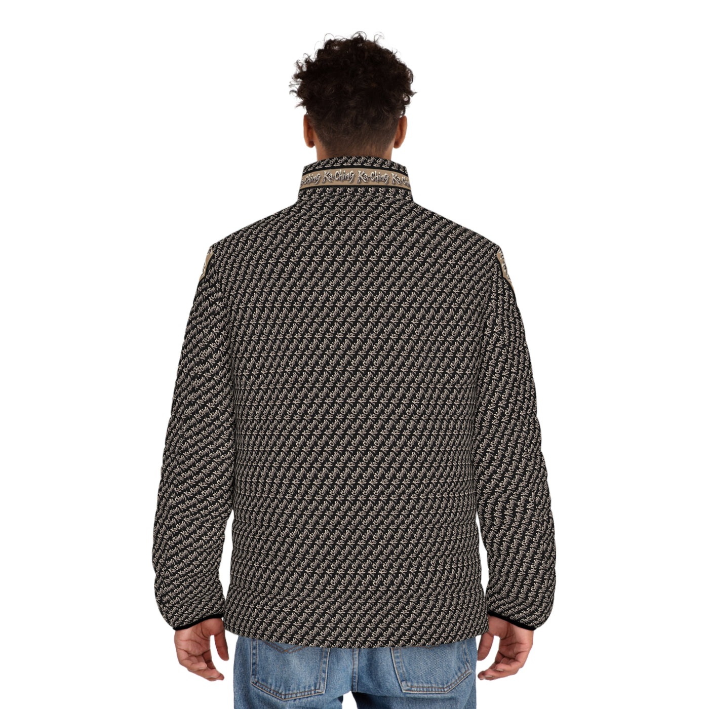 Ka-Ching Tan designer print Puffer Jacket limited edition