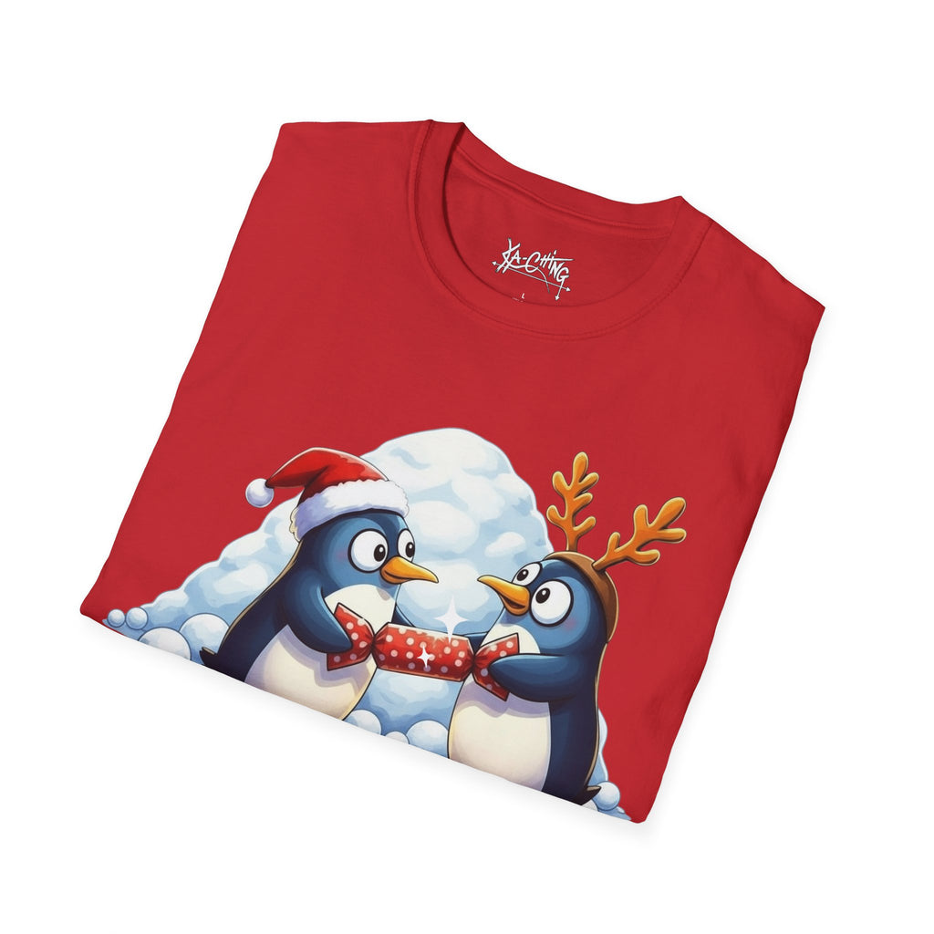 Christmas Penguins cracker Graphic Tee