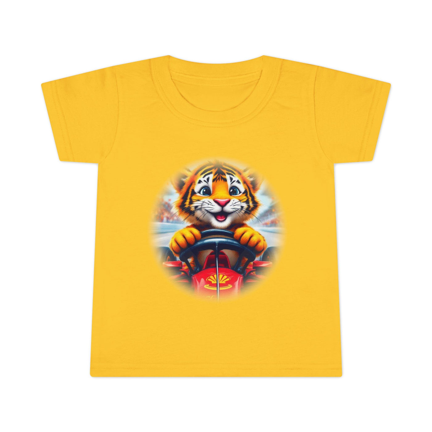 Playful Tiger Driving Toddler T-Shirt | Cute Kids Graphic Tee for Fun Adventures