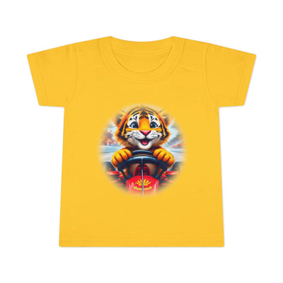 Playful Tiger Driving Toddler T-Shirt | Cute Kids Graphic Tee for Fun Adventures