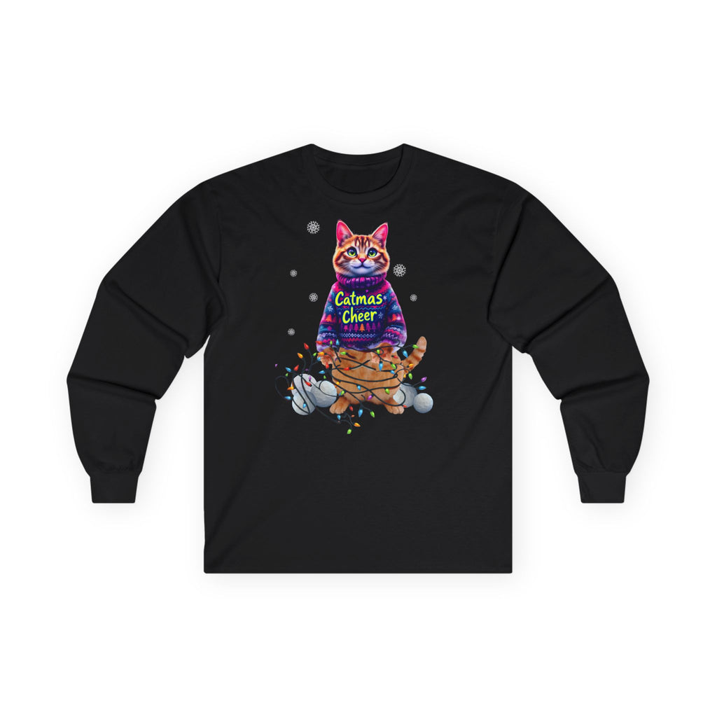 Cat Long Sleeve Tee, Unisex Cat Lover Shirt, .