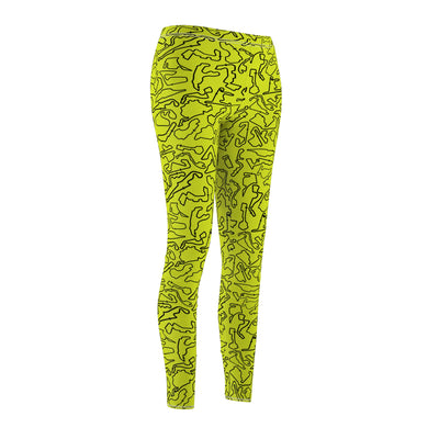 Track Yellow Casual Leggings