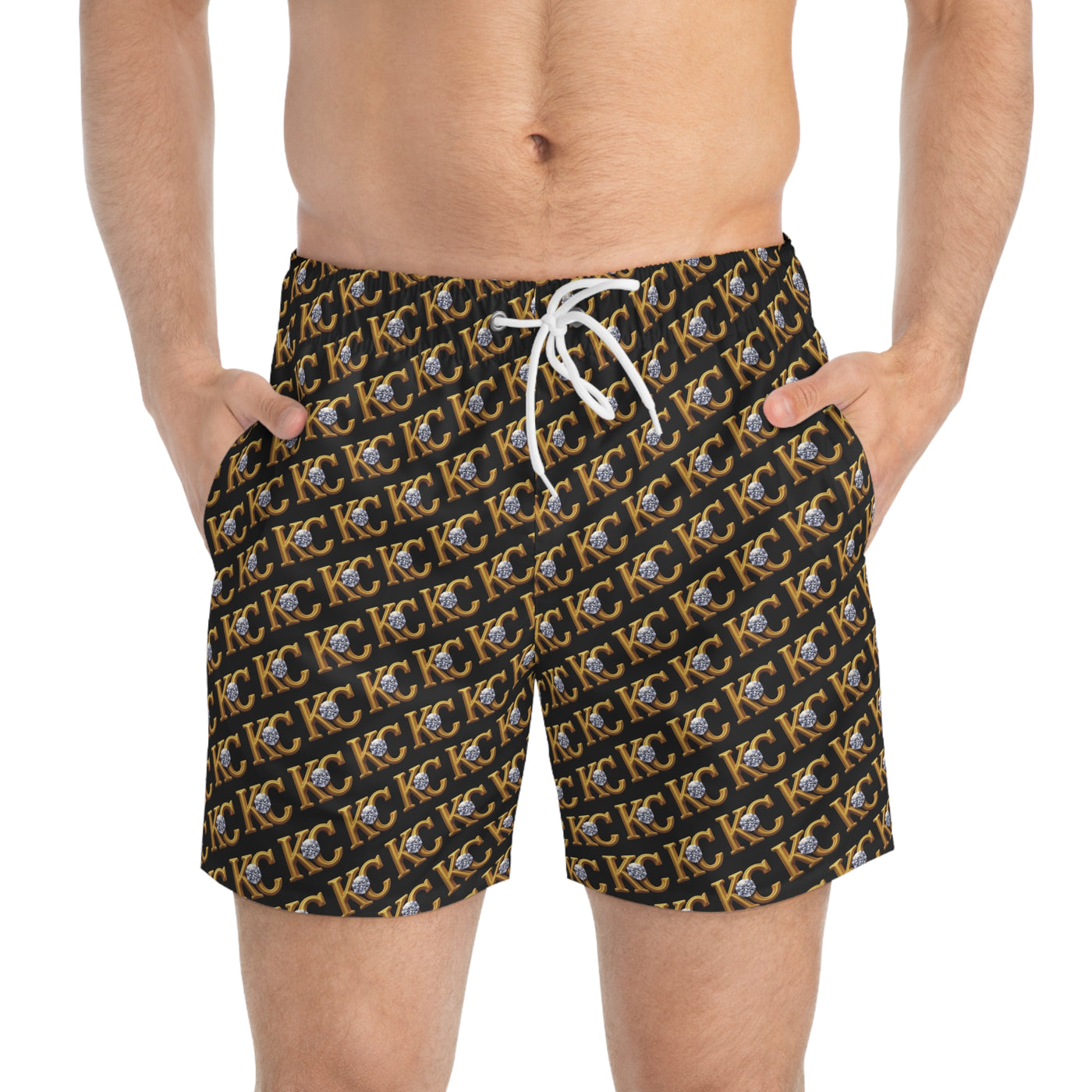 Men's KC Diamond Swim Trunks.