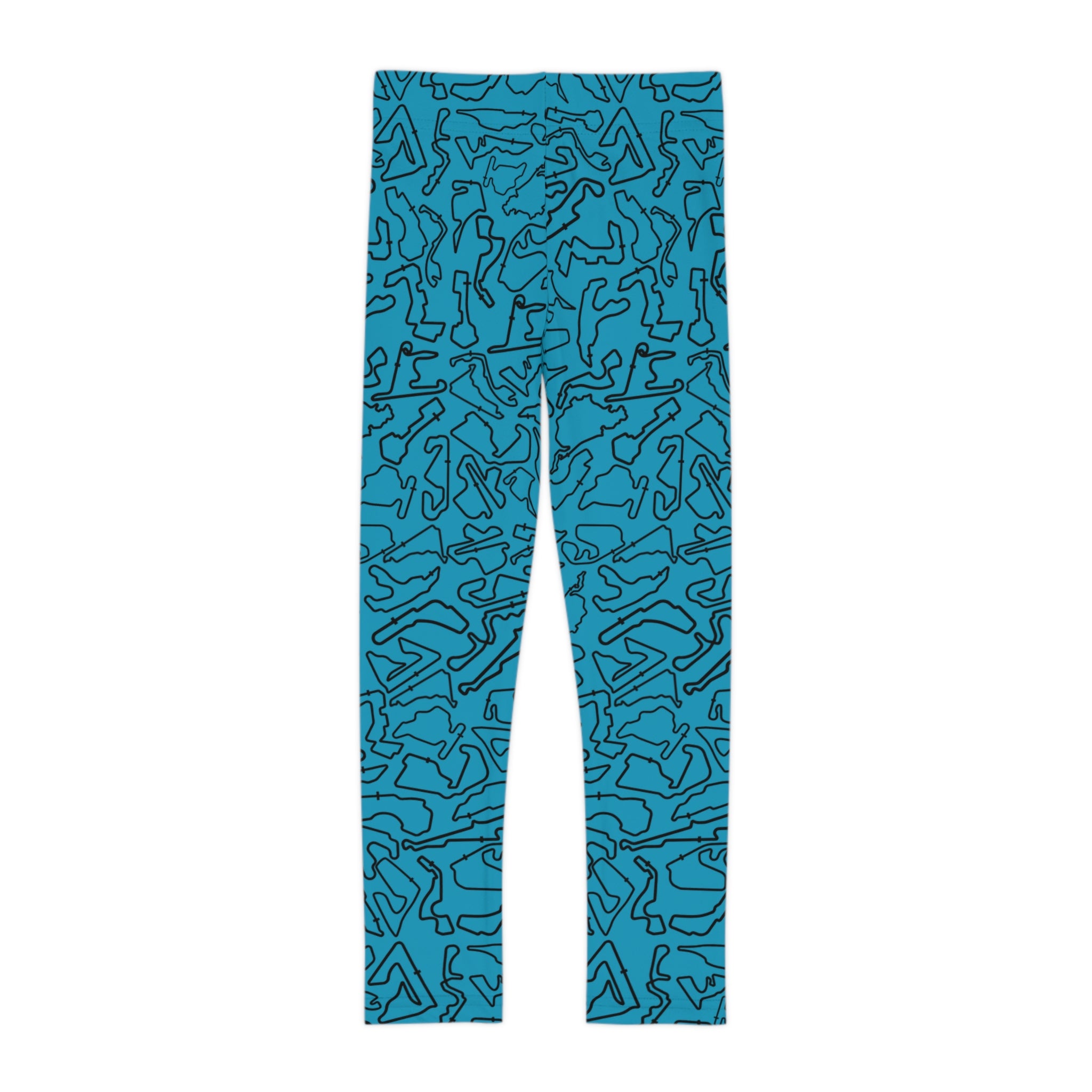 Black Teal Track print Teal kids Leggings, Activewear, Fashionable