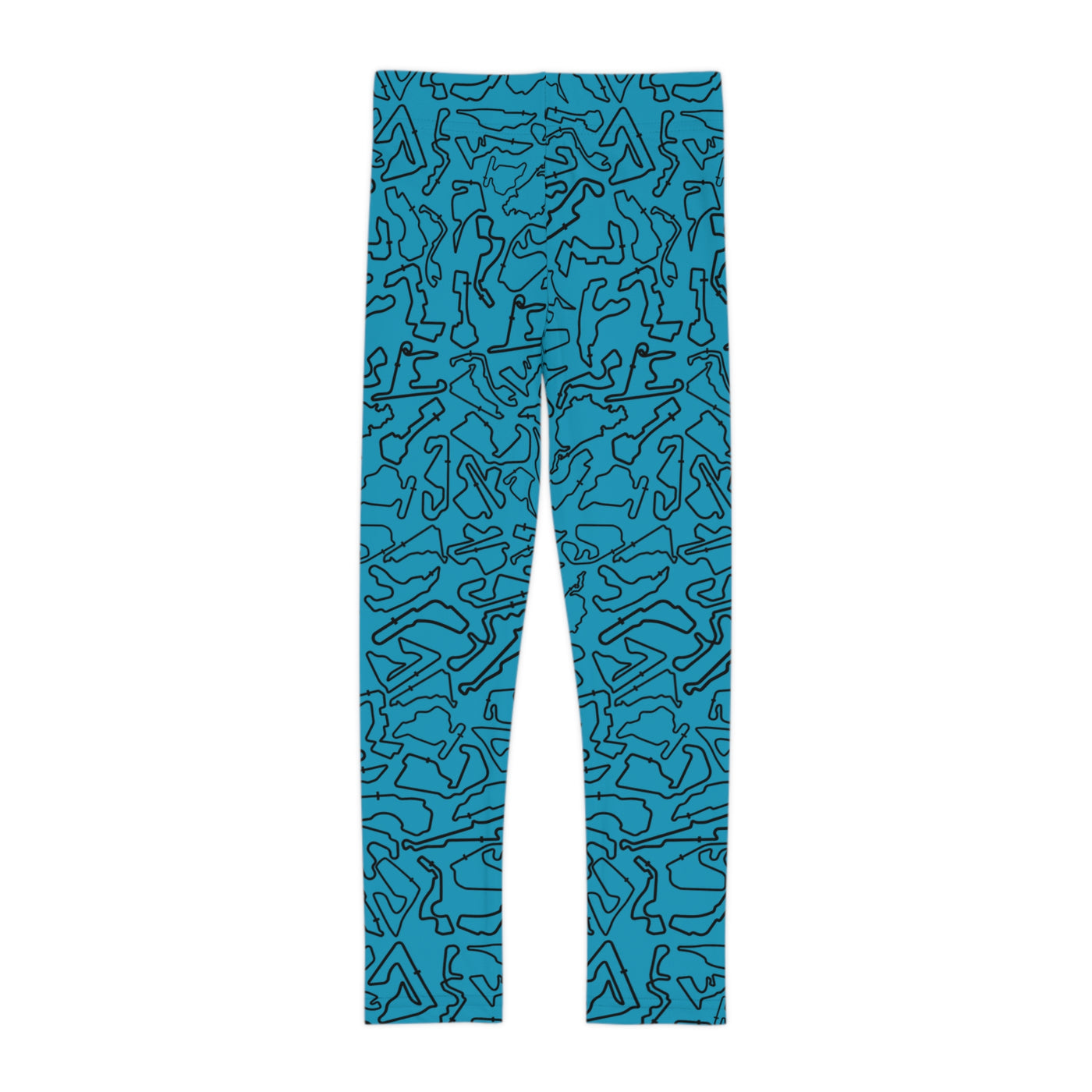 Black Teal Track print Teal kids Leggings, Activewear, Fashionable