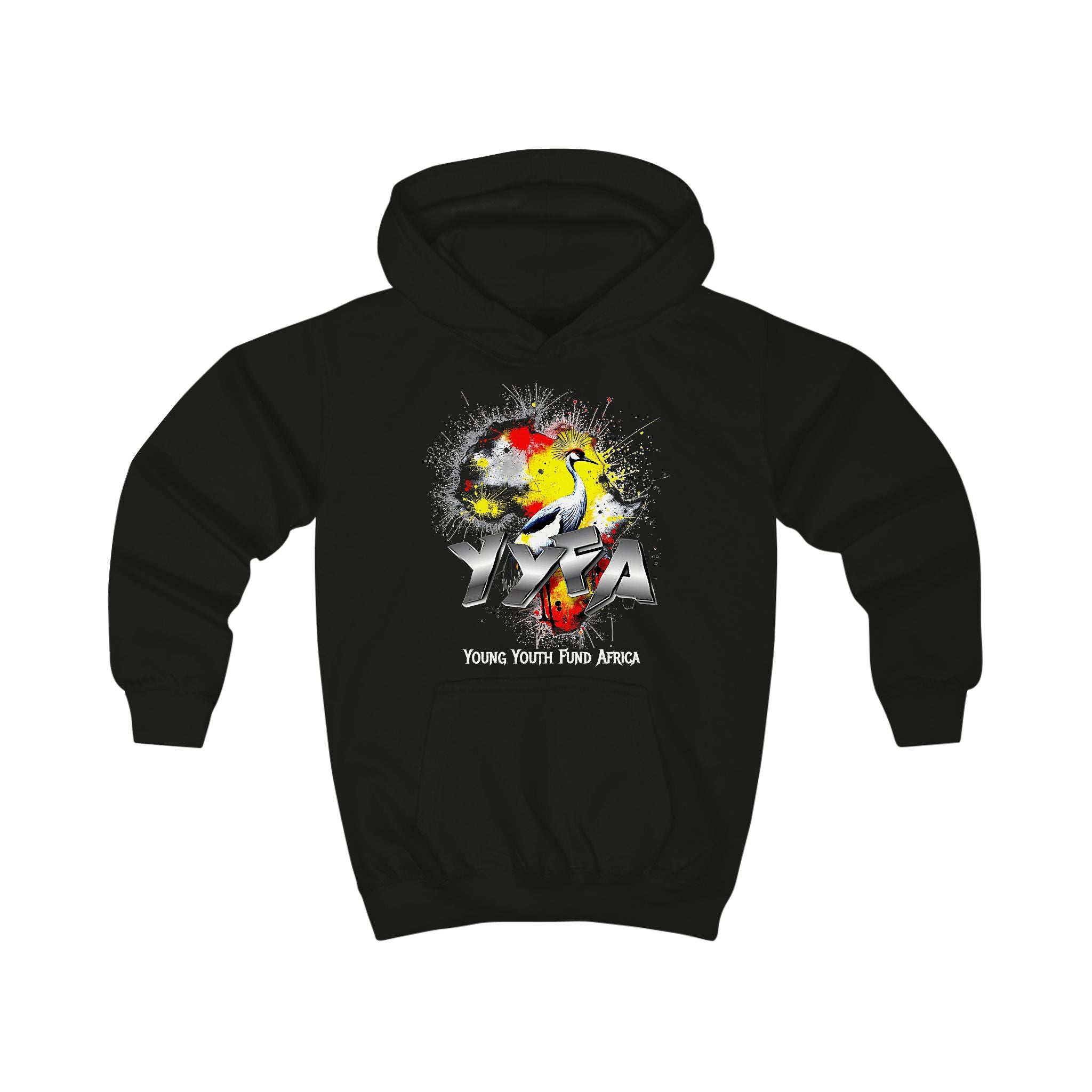 YYFA Kids Hoodie - Vibrant Skate Graphic “Where Youth Find Africa” Pullover