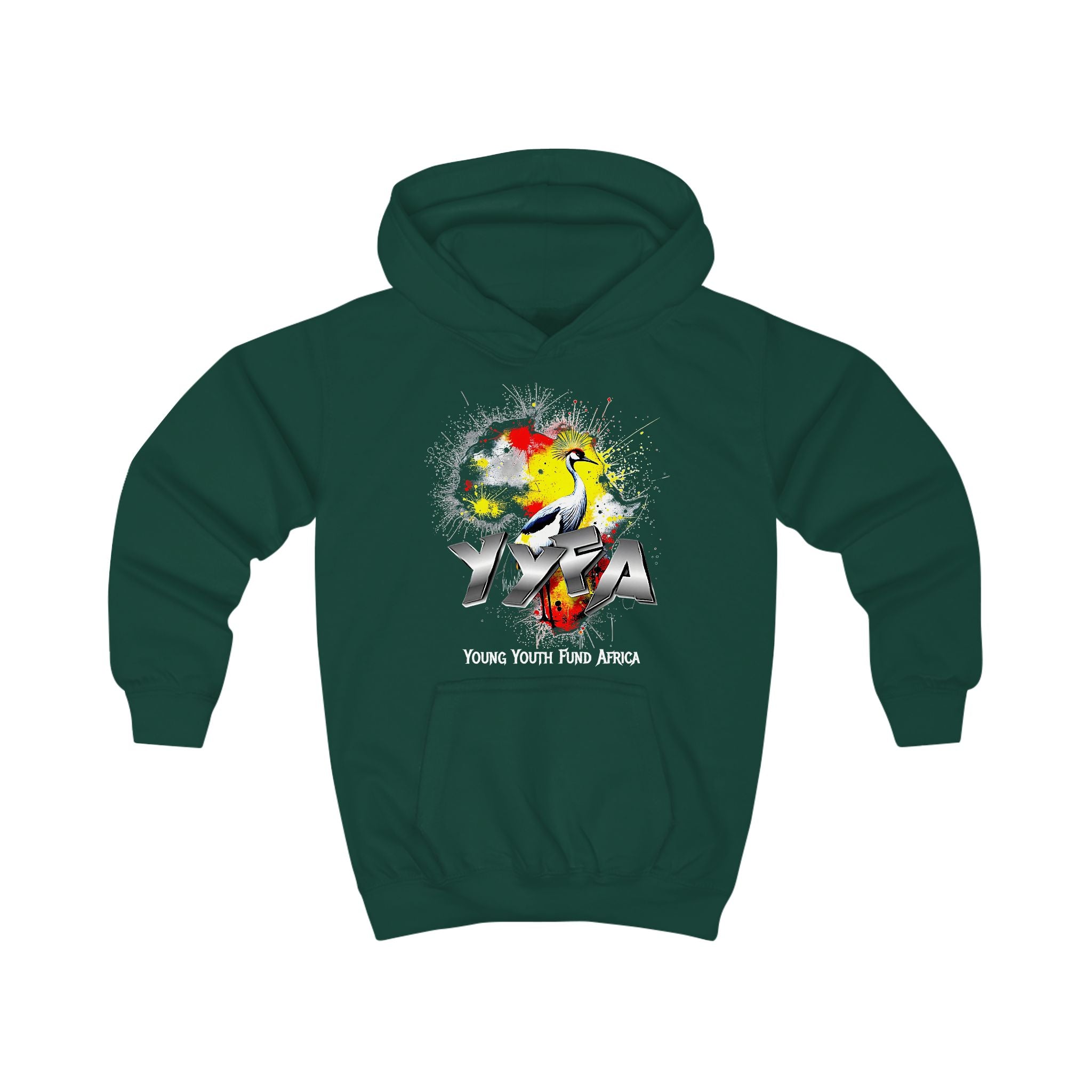 YYFA Kids Hoodie - Vibrant Skate Graphic “Where Youth Find Africa” Pullover