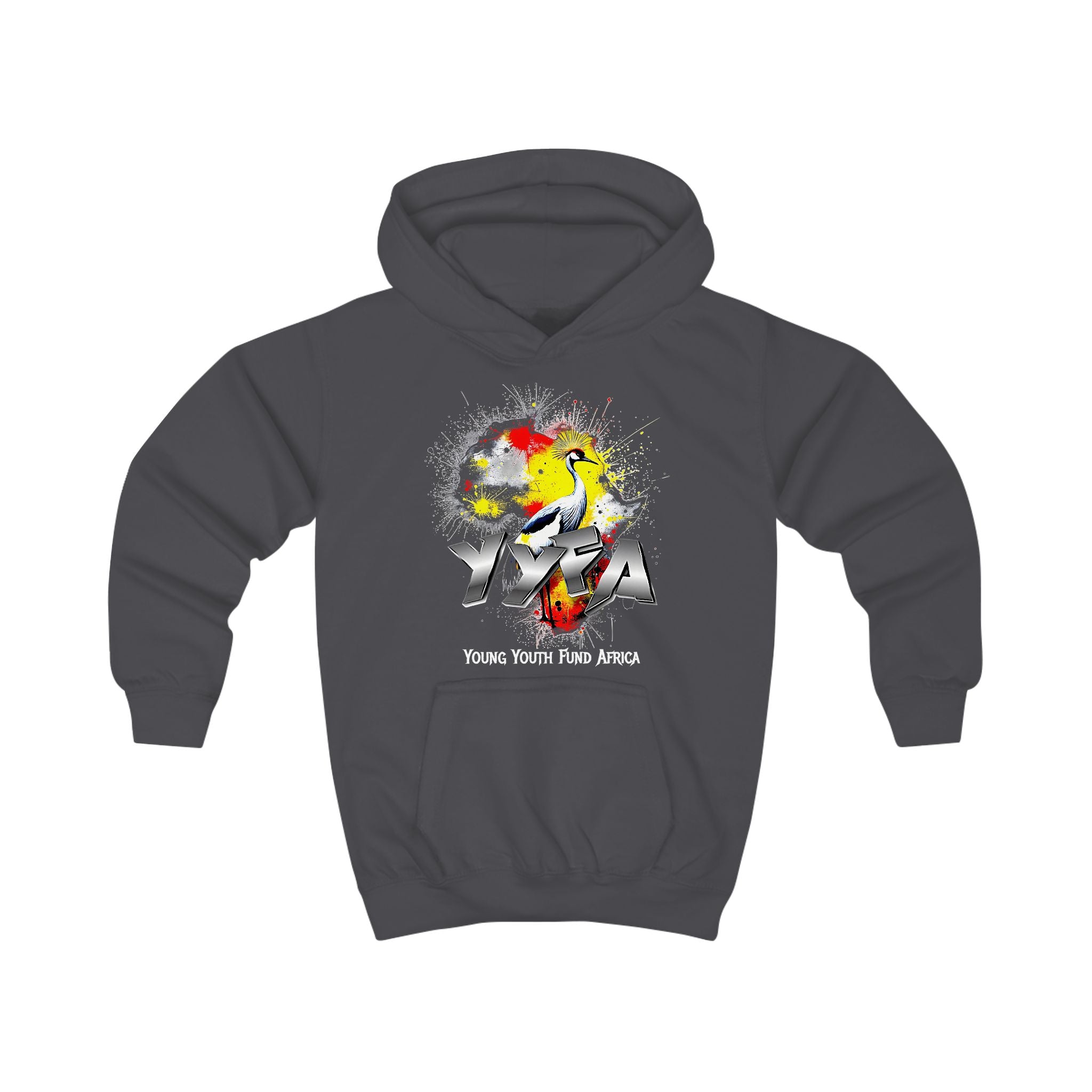 YYFA Kids Hoodie - Vibrant Skate Graphic “Where Youth Find Africa” Pullover