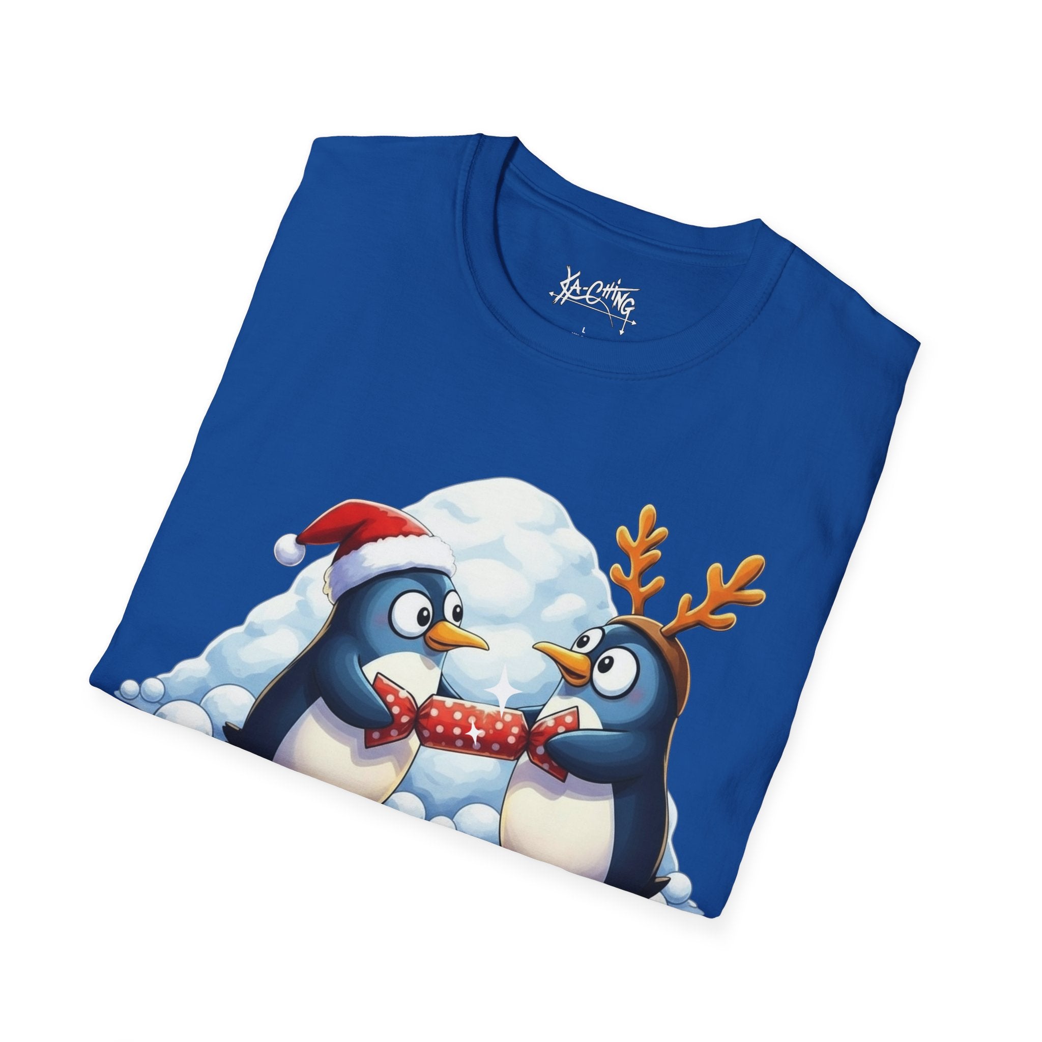 Christmas Penguins cracker Graphic Tee