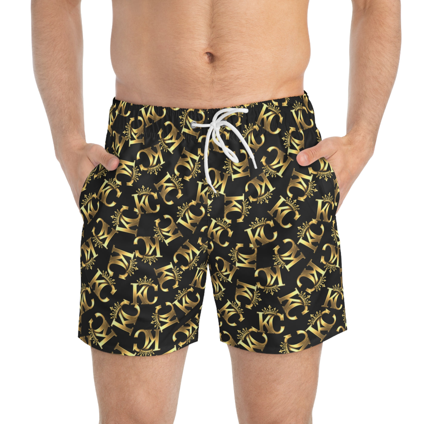 Men's KC gold Swim Trunks.
