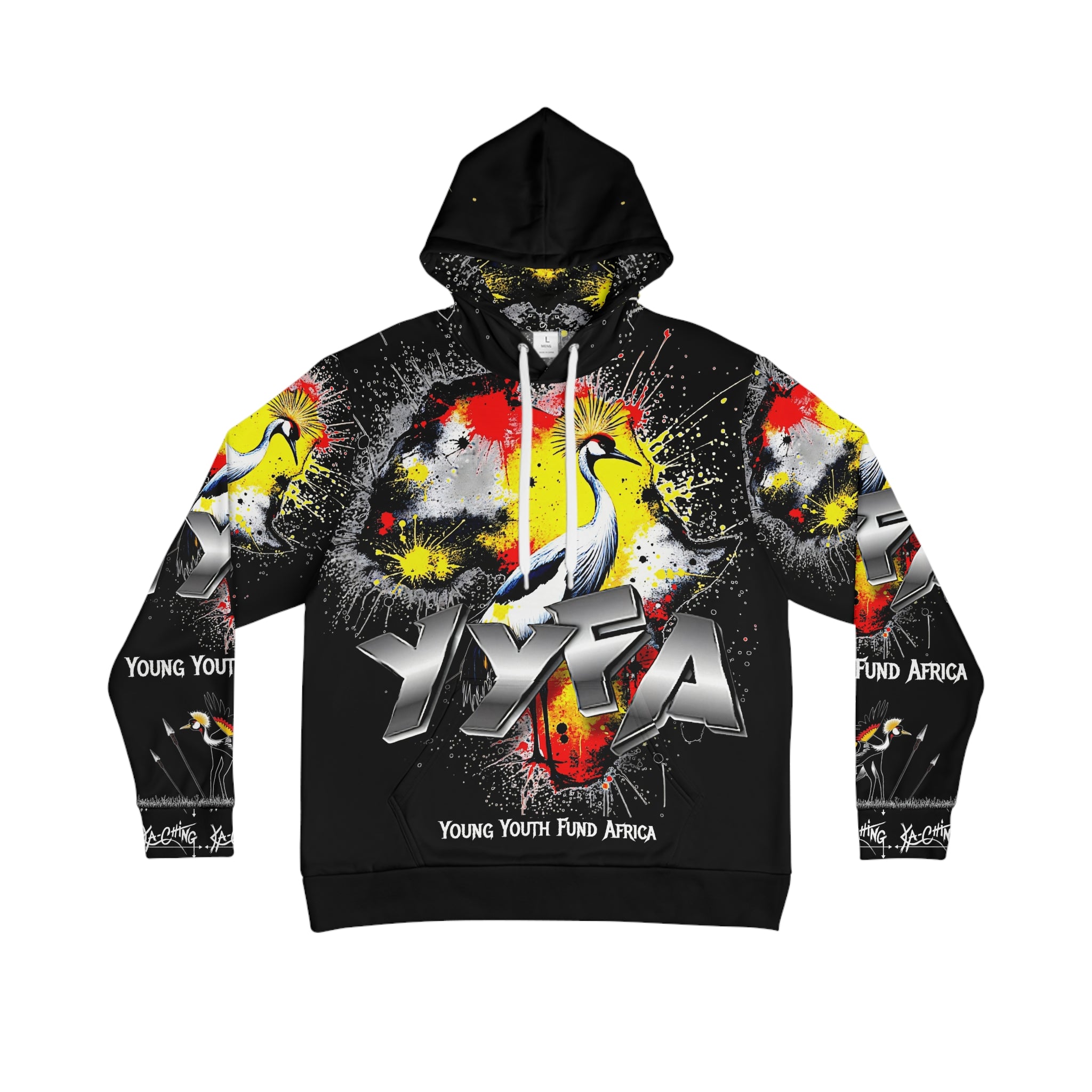 YYFA Youth Fund Africa Graphic Hoodie – Bold African Crest Streetwear
