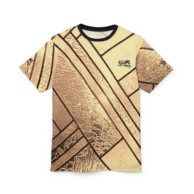Metallic Glass stainglass Unisex Tee Gold