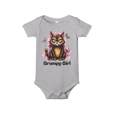 Ka-Ching Grumpy Girl Infant Onesie, Cute Baby Bodysuit.