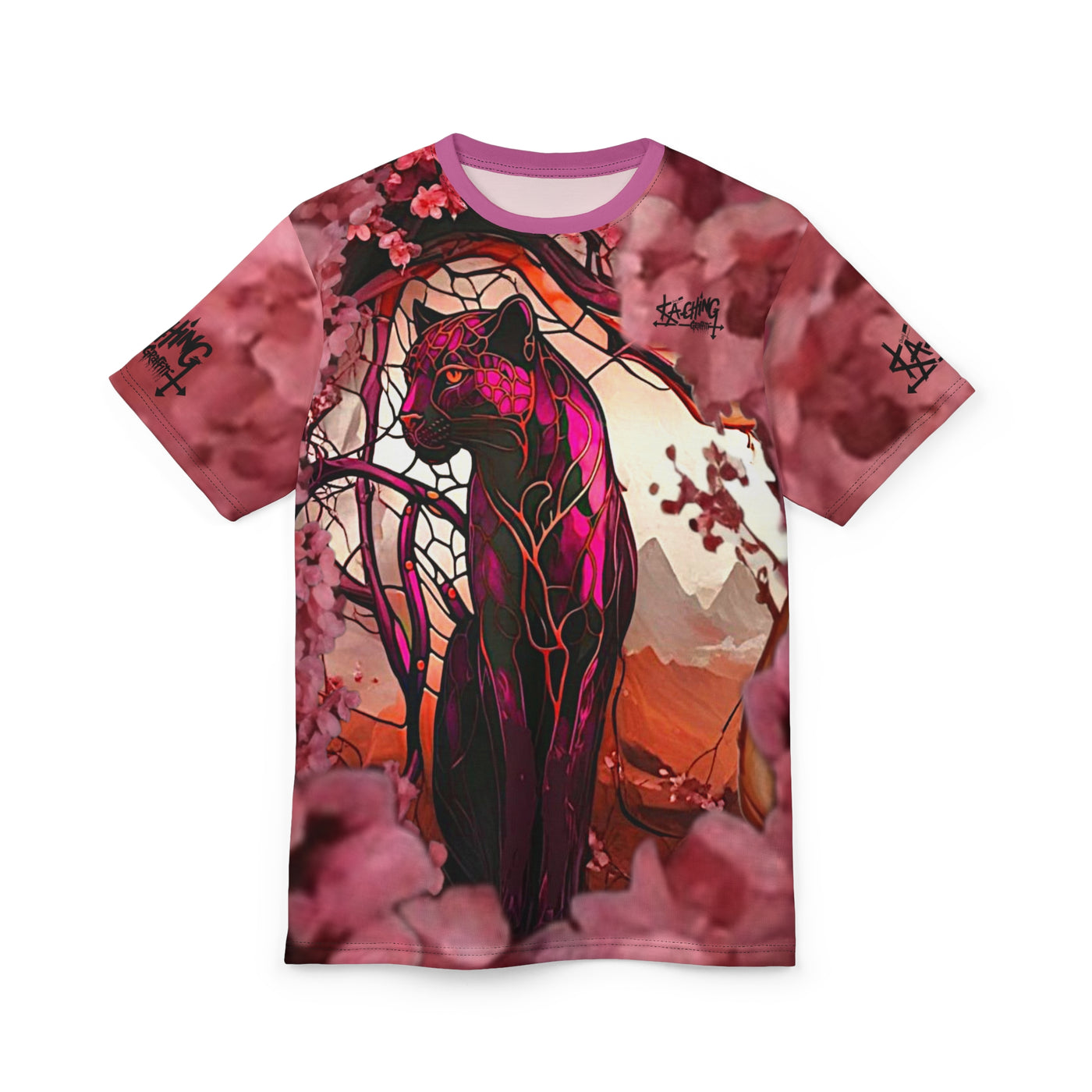 Pink Panther, stainglass insired Unisex Tee