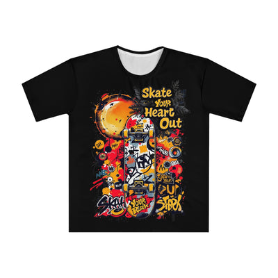 Skate Your Heart Out, Unisex Graphic Tee, Black