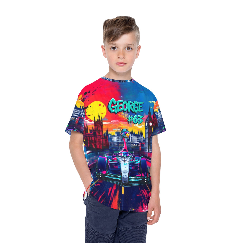 GR #63 Kids T-Shirt, Colorful Racing Shirt, Fun Kids Apparel, Activewear for Kids, Birthday Gift for Boys & Girls